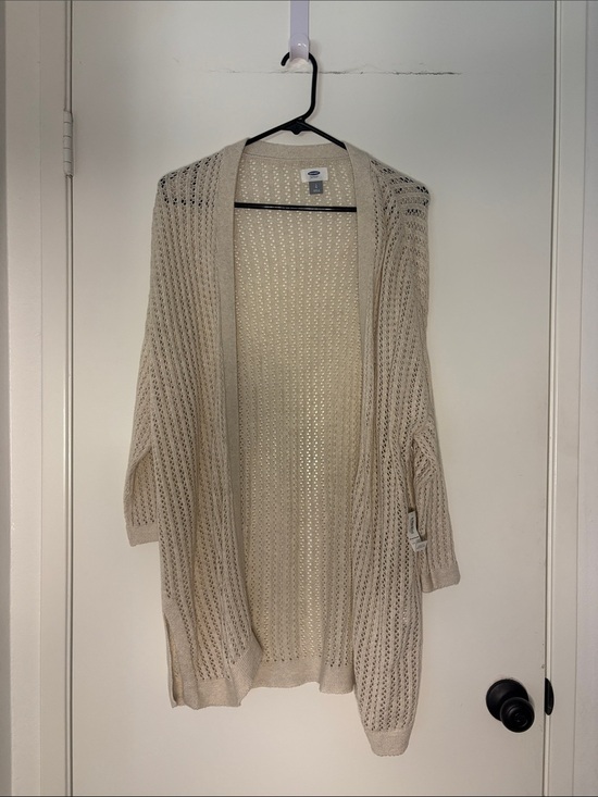 Old Navy Sweaters - Old Navy Open-Weave Cream Cardigan Sweater